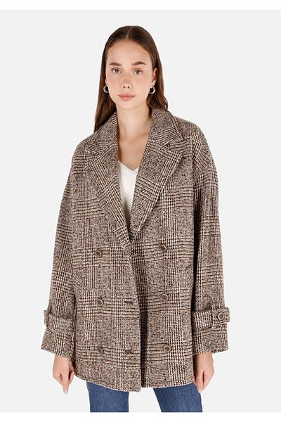 Colin's Regular Fit Classic Collar Women's Beige Coat