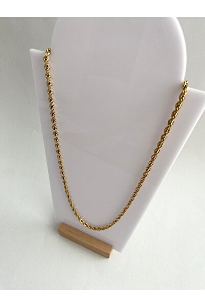 marsel aksesuar قلادة موديل بورغو من الفولاذ الذهبي 60 سم