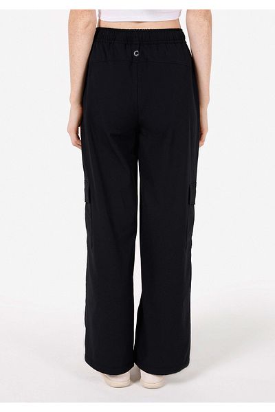 Colin's Regular Fit Low Waist Wide Leg Women's Black Trousers