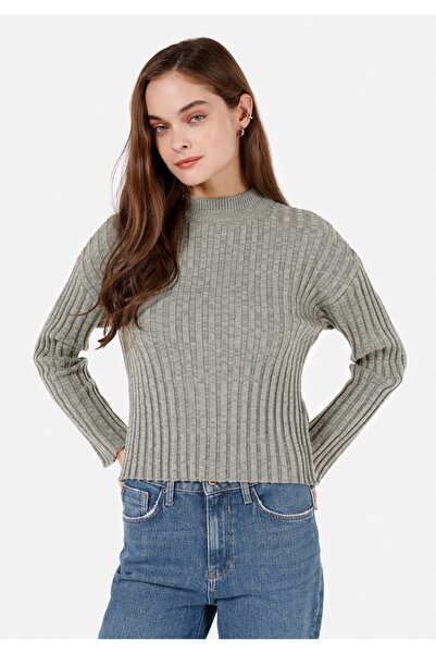 Colin's Regular Fit Yuvarlak Yaka Kadın Yeşil Kazak