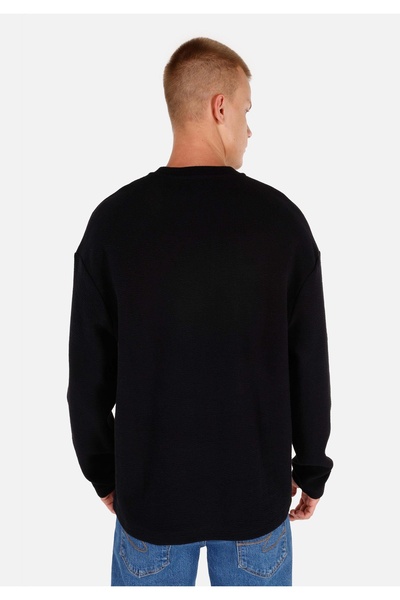 Colin's Normal Kesim Bisiklet Yaka Siyah Erkek Uzun Kol Tişört Cl1071043