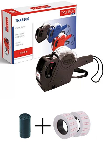 Tanex Siyah Fiyat Etiket Makinesi Yedek Kartuş ve 1600 adet Etiket