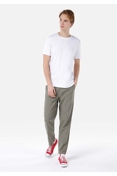Colin's Regular Fit Mid Waist Straight Leg Men's Green Trousers