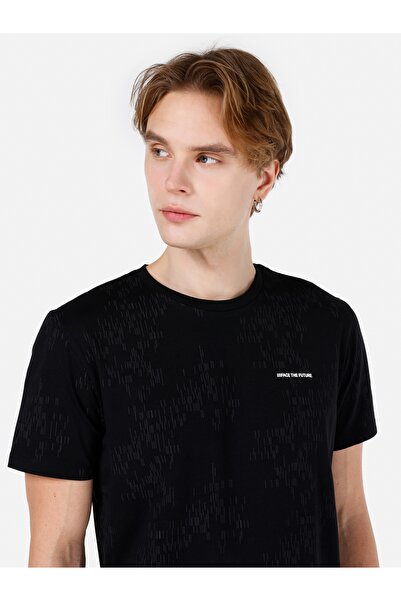 Colin's Ανδρικό Μαύρο T-Shirt - Μανίκια