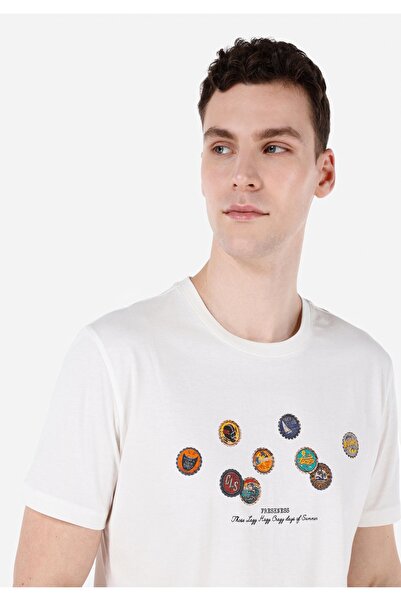 Colin's Tricou alb pentru bărbați - mâneci