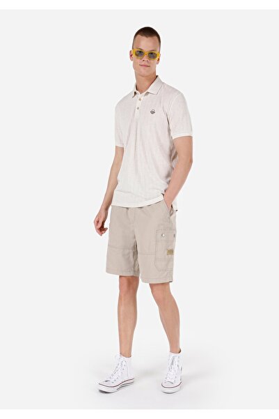 Colin's Comfort Fit Orta Bel Düz Erkek Bej Şort