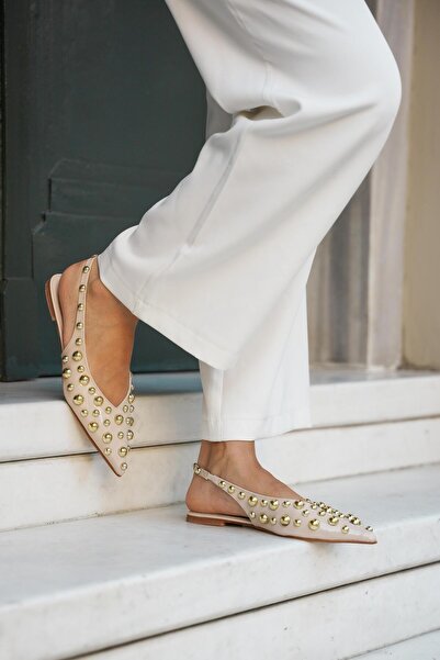 diclepolat Balerini Rozi Bej din piele lacuita pentru dama Golden Trop Detali...