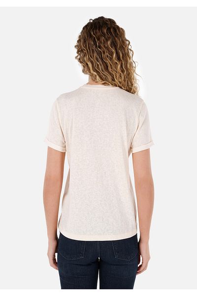 Colin's Women's Ecru T-Shirt - Sleeves