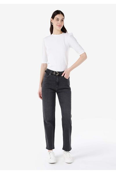 Colin's 884 Lauren Regular Fit High Waist Straight Leg Black Women's Pants