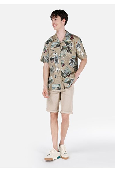 Colin's Regular Fit Orta Bel Düz Erkek Bej Şort