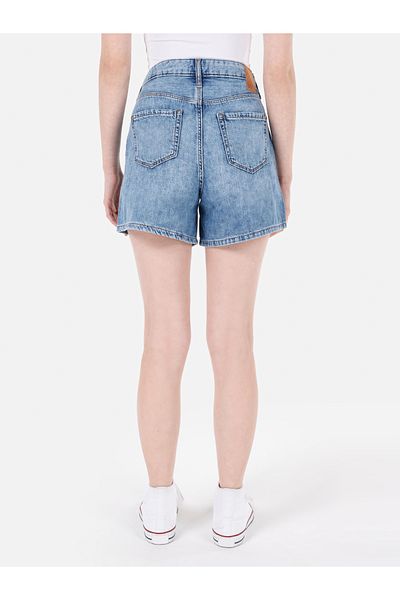 Colin's High Waist Comfortable Cut Blue Women's Shorts