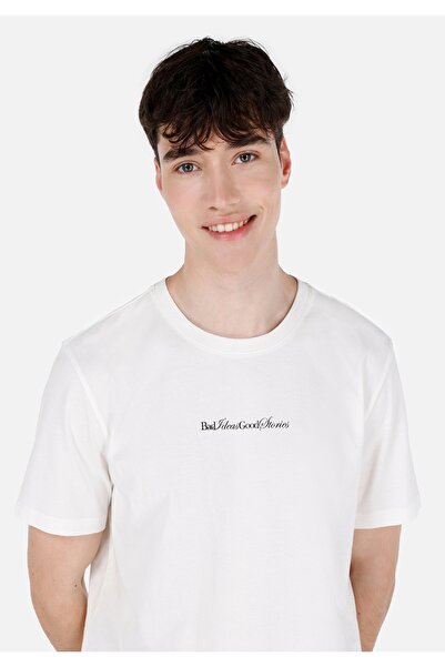 Colin's Регулярна посадка з круглим вирізом, однотонна чоловіча біла футболка з коротким рукавом