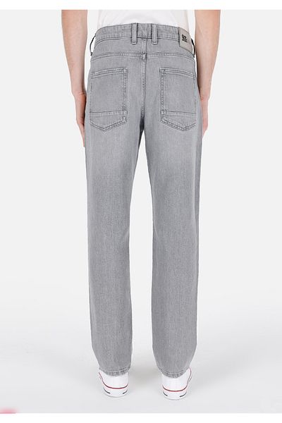 Colin's Loose Straight Fit Mid Waist Straight Leg Men's Gray Denim Jean Trousers