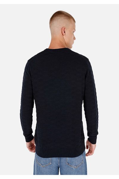 Colin's Regular Fit Round Neck Men's Navy Blue Sweater