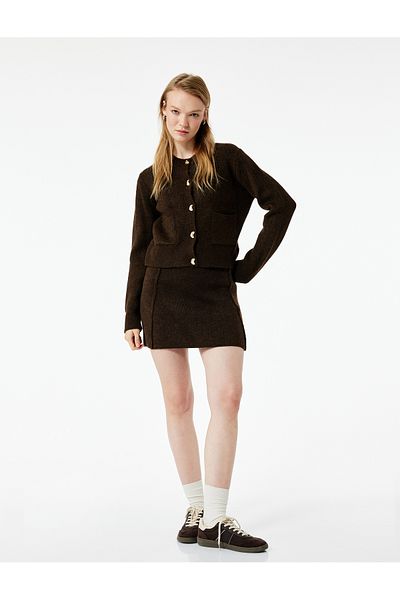 Koton Mini Skirt with Stitching Detail