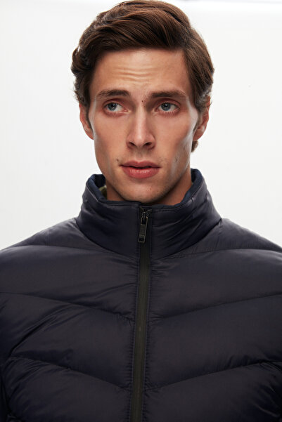 Twn Παλτό Slim Fit Navy Blue