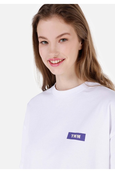 Colin's Tricou cu slogan Lilseb alb UNISEX