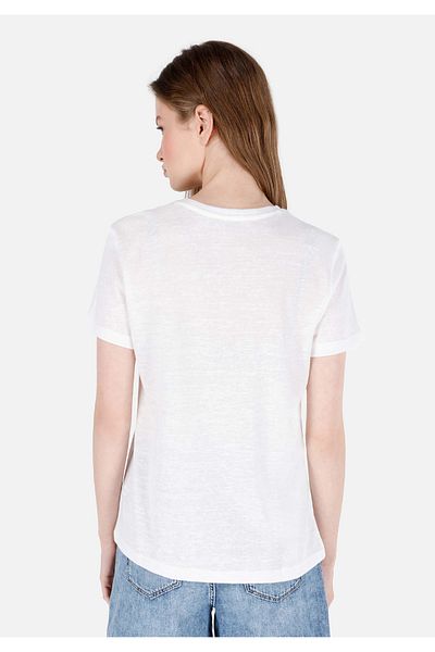 Colin's Women's White T-Shirt - Sleeves