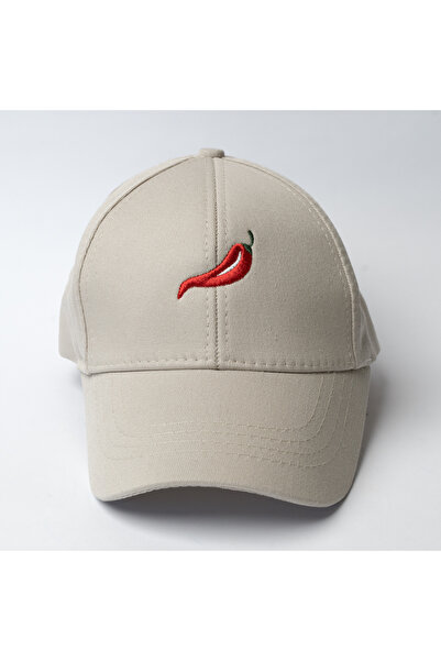 Nome Studio قبعة بيضاء اللون مطرزة بالفلفل الأحمر، قبعة قطنية قابلة للتعديل، ...