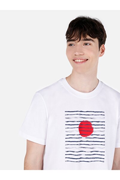 Colin's Tricou alb pentru bărbați - mâneci