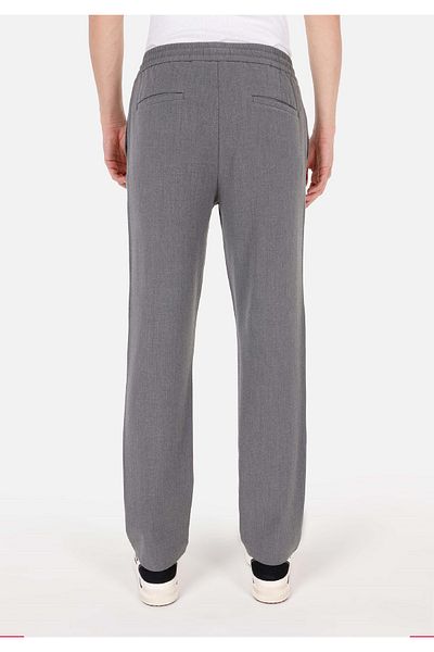 Colin's Regular Fit Mid Waist Straight Leg Lace up Men's Gray Trousers