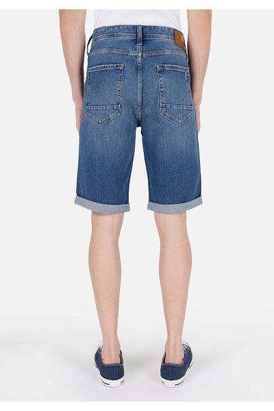 Colin's Medium Waist Blue Men's Shorts - Regular Fit, Straight Leg