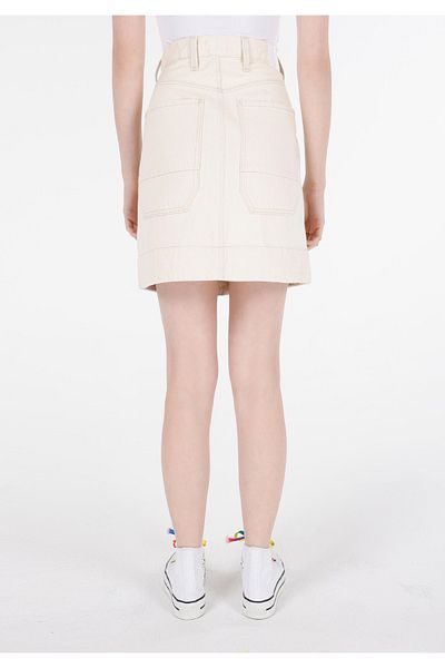 Colin's Slim Fit Beige Women's Jean Skirt