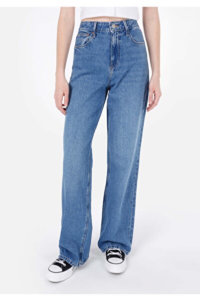 Colin's 970 Berry Pantaloni de damă cu talie înaltă și picioare largi, albastru bleumarin