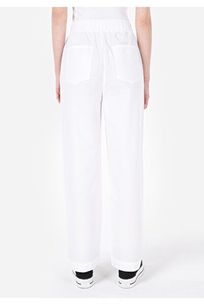 Colin's Regular Fit Yüksek Bel Geniş Paça Kadın Beyaz Pantolon