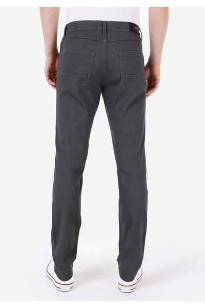 Colin's Straight Fit Mid Waist Straight Leg Men's Anthracite Trousers