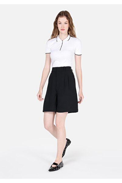 Colin's Γυναικείο μαύρο σορτς με κανονική εφαρμογή ψηλόμεσο