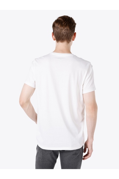 Colin's Ανδρικό λευκό μπλουζάκι - μανίκια