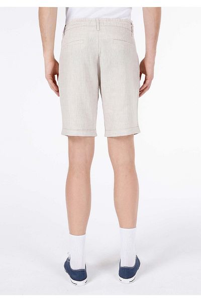 Colin's Regular Fit Mid Waist Plain Men's Stone Shorts