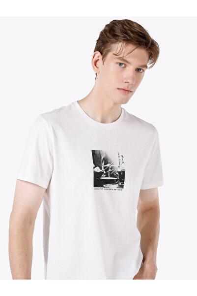 Colin's Tricou alb pentru bărbați - mâneci