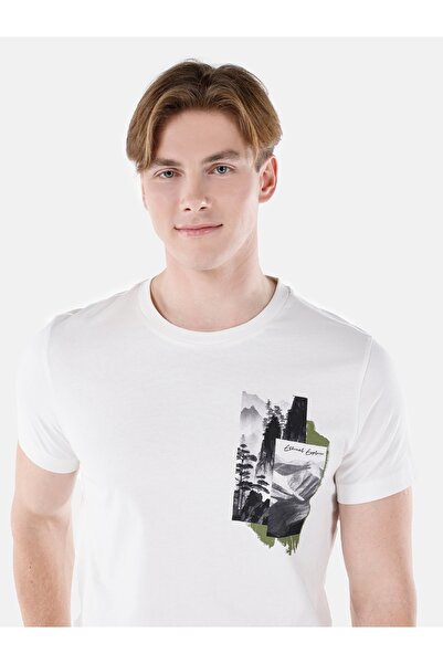 Colin's Tricou alb pentru bărbați - mâneci