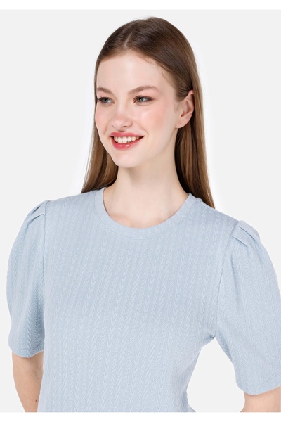 Colin's Γυναικείο κοντομάνικο μπλουζάκι Normal Cut Crew Neck Basic Blue