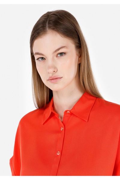 Colin's Cămașă roșie cu mânecă scurtă pentru femei, cu croiala normală