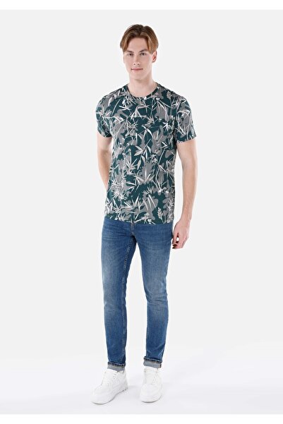 Colin's Регулярний крій, трикотажний, круглий виріз, принт, чоловічий, різнокольоровий, короткий рукав, футболка