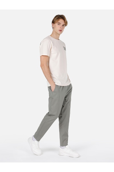 Colin's Нормальний крій, велосипедний комір, принт, бежевий, чоловічий, короткий рукав, футболка Cl1066765