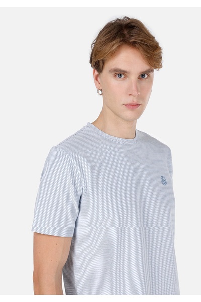 Colin's Нормальний крій, велосипедний комір, темно-синій чоловічий футболка з короткими рукавами Cl1067714