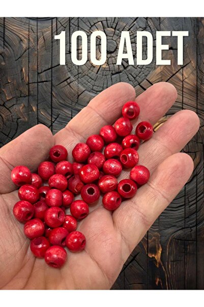 Bluenish 100 Τεμάχια Ξύλινες Χάντρες 10 Χλστ