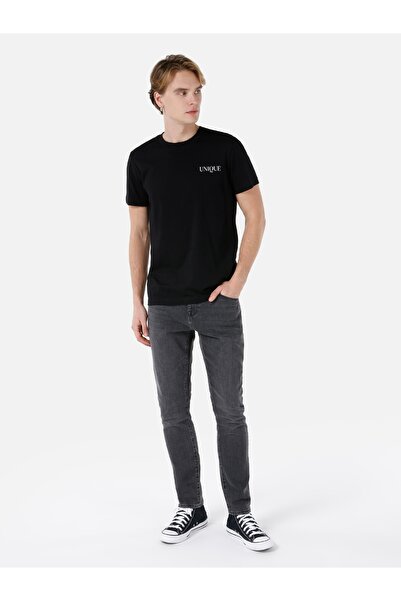 Colin's Нормальний крій, велосипедна горловина, чорний чоловічий футболка з короткими рукавами Cl1068141