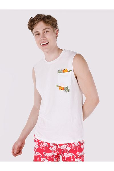 Colin's Regular Fit Men's White Tank Top