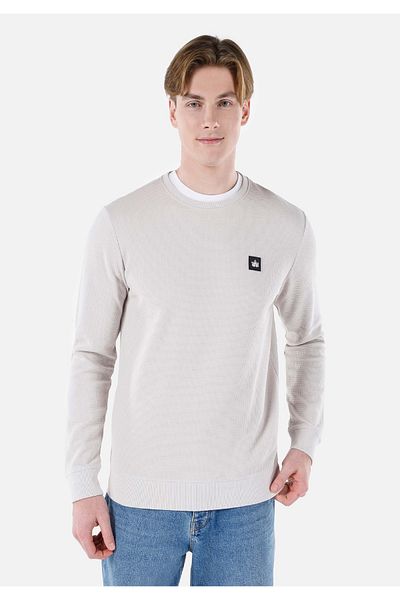 Colin's Regular Fit Crew Neck Printed Stone Men's Long Sleeve T-Shirt Cl 1066756
