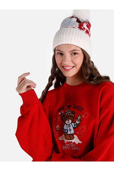 Colin's Kırmızı Kadın Sweatshirt