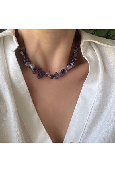 Venus Design Amethyst Stone Necklace