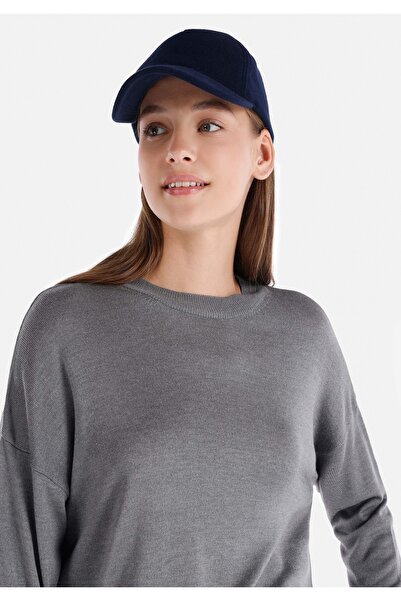 Colin's Regular Fit Yuvarlak Yaka Düz Kadın Gri Kazak