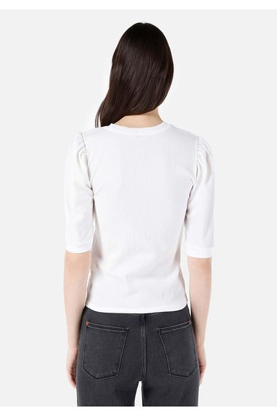Colin's Regular Fit Round Neck Women's White Short Sleeve T-Shirt