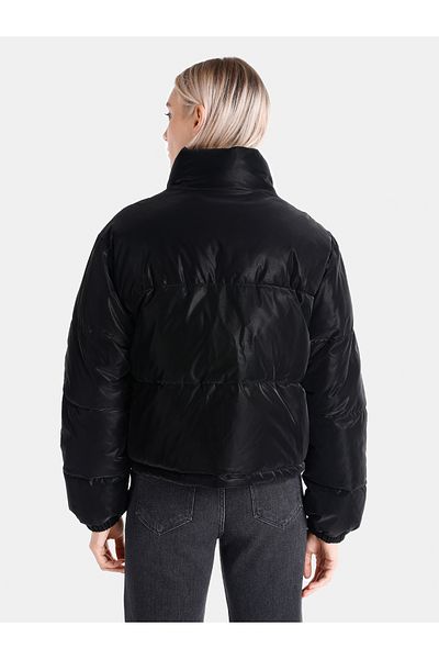 Colin's Black Inflatable Regular Fit Women's Coat