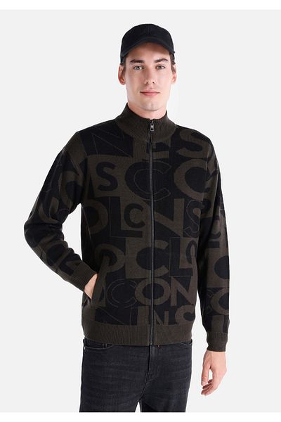 Colin's Regular Fit Men's Black Cardigan